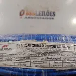 LOTE 020 - 01 ROLO DE CABO FLEXÍVEL 100M 1X10MM NA COR AZUL(NOVO). (NO ESTADO) ATENÇÃO! FAZER A VISITAÇÃO ANTES DE ARREMATAR, NÃO SABEMOS SE FUNCIONA. LEILÃO NÃO TEM GARANTIA E NEM DEVOLUÇÃO, SUJEITO A POSSÍVEIS AVARIAS VISÍVEIS/OCULTAS E/OU AUSÊNCIA DE COMPONENTES.