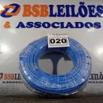 LOTE 020 - 01 ROLO DE CABO FLEXÍVEL 100M 1X10MM NA COR AZUL(NOVO). (NO ESTADO) ATENÇÃO! FAZER A VISITAÇÃO ANTES DE ARREMATAR, NÃO SABEMOS SE FUNCIONA. LEILÃO NÃO TEM GARANTIA E NEM DEVOLUÇÃO, SUJEITO A POSSÍVEIS AVARIAS VISÍVEIS/OCULTAS E/OU AUSÊNCIA DE COMPONENTES.