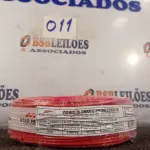 LOTE 011 - 01 ROLO DE CABO FLEXÍVEL 100M 1X2,5MM COR VERMELHO STAR BRAZIL COM SELO INMETRO. (NOVO). (NO ESTADO, NÃO SABEMOS SE FUNCIONA. LEILÃO NÃO TEM GARANTIA E NEM DEVOLUÇÃO).