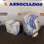 LOTE 026 - 10 MÁSCARAS DE PROTEÇÃO E 04 TERMÔMETROS INFRAVERMELHO. (NO ESTADO) ATENÇÃO! FAZER A VISITAÇÃO ANTES DE ARREMATAR, NÃO SABEMOS SE FUNCIONA. LEILÃO NÃO TEM GARANTIA E NEM DEVOLUÇÃO, SUJEITO A POSSÍVEIS AVARIAS VISÍVEIS/OCULTAS E/OU AUSÊNCIA DE COMPONENTES.