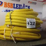 LOTE 122 - 02 ROLOS DE MANGUEIRA CORRUGADA. (NO ESTADO) ATENÇÃO! FAZER A VISITAÇÃO ANTES DE ARREMATAR, NÃO SABEMOS SE FUNCIONA. LEILÃO NÃO TEM GARANTIA E NEM DEVOLUÇÃO, SUJEITO A POSSÍVEIS AVARIAS VISÍVEIS/OCULTAS E/OU AUSÊNCIA DE COMPONENTES.
