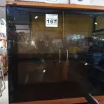 LOTE 167 - 01 ARMÁRIO EM MADEIRA COM 02 PORTAS DE VIDRO. (NO ESTADO) ATENÇÃO! FAZER A VISITAÇÃO ANTES DE ARREMATAR, NÃO SABEMOS SE FUNCIONA. LEILÃO NÃO TEM GARANTIA E NEM DEVOLUÇÃO, SUJEITO A POSSÍVEIS AVARIAS VISÍVEIS/OCULTAS E/OU AUSÊNCIA DE COMPONENTES.