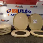 LOTE 141 - 06 ASSENTOS PARA VASO SANITÁRIO. (NO ESTADO) ATENÇÃO! FAZER A VISITAÇÃO ANTES DE ARREMATAR, NÃO SABEMOS SE FUNCIONA. LEILÃO NÃO TEM GARANTIA E NEM DEVOLUÇÃO, SUJEITO A POSSÍVEIS AVARIAS VISÍVEIS/OCULTAS E/OU AUSÊNCIA DE COMPONENTES.
