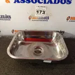 LOTE 173 - 01 CUBAS EM AÇO INOX. (NO ESTADO) ATENÇÃO! FAZER A VISITAÇÃO ANTES DE ARREMATAR, NÃO SABEMOS SE FUNCIONA. LEILÃO NÃO TEM GARANTIA E NEM DEVOLUÇÃO, SUJEITO A POSSÍVEIS AVARIAS VISÍVEIS/OCULTAS E/OU AUSÊNCIA DE COMPONENTES.