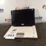 LOTE 003 - 01 NOTEBOOK MARCA HP. (NO ESTADO) ATENÇÃO! FAZER A VISITAÇÃO ANTES DE ARREMATAR, NÃO SABEMOS SE FUNCIONA. LEILÃO NÃO TEM GARANTIA E NEM DEVOLUÇÃO, SUJEITO A POSSÍVEIS AVARIAS VISÍVEIS/OCULTAS E/OU AUSÊNCIA DE COMPONENTES.