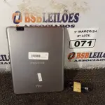LOTE 071 - 01 TABLET MARCA POSITIVO COM CABO. (NO ESTADO) ATENÇÃO! FAZER A VISITAÇÃO ANTES DE ARREMATAR, NÃO SABEMOS SE FUNCIONA. LEILÃO NÃO TEM GARANTIA E NEM DEVOLUÇÃO, SUJEITO A POSSÍVEIS AVARIAS VISÍVEIS/OCULTAS E/OU AUSÊNCIA DE COMPONENTES.