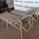 LOTE 025 - 02 ESPREGUIÇADEIRAS EM ALUMÍNIO. (LOUNGE CHAIRS) (NO ESTADO) AV9429D E AV9429T