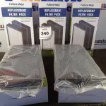 LOTE 340 - 05 CAIXAS COM 02 FILTROS CADA PARA AR-CONDICIONADO COMPATIBLE WITH MA-40. (FILTERS 2 PACKS). (NO ESTADO EM QUE SE ENCONTRA. SUJEITO A AVARIAS OCULTAS/VISÍVEIS.) 0000021