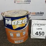 01 LATA DE ADESIVO DE CONTATO 2,80KG MARCA MAZA. (NO ESTADO) ATENÇÃO! FAZER A VISITAÇÃO ANTES DE ARREMATAR, NÃO SABEMOS SE FUNCIONA, LEILÃO NÃO TEM GARANTIA E NEM DEVOLUÇÃO, SUJEITO A POSSÍVEIS AVARIAS VISÍVEIS/OCULTAS E/OU AUSÊNCIA DE COMPONENTES.