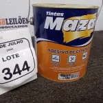 01 LATA DE ADESIVO DE CONTATO 2,80KG MARCA MAZA. (NO ESTADO) ATENÇÃO! FAZER A VISITAÇÃO ANTES DE ARREMATAR, NÃO SABEMOS SE FUNCIONA, LEILÃO NÃO TEM GARANTIA E NEM DEVOLUÇÃO, SUJEITO A POSSÍVEIS AVARIAS VISÍVEIS/OCULTAS E/OU AUSÊNCIA DE COMPONENTES.