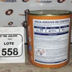 01 LATA DE ADESIVO DE CONTATO 2,80KG MARCA MAZA. (NO ESTADO) ATENÇÃO! FAZER A VISITAÇÃO ANTES DE ARREMATAR, NÃO SABEMOS SE FUNCIONA, LEILÃO NÃO TEM GARANTIA E NEM DEVOLUÇÃO, SUJEITO A POSSÍVEIS AVARIAS VISÍVEIS/OCULTAS E/OU AUSÊNCIA DE COMPONENTES.