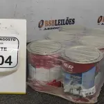 06 LATAS DE TINTA ACRÍLICA PREMIUM DE 800ML CADA NA COR BASE PASTEL. (NO ESTADO) ATENÇÃO! FAZER A VISITAÇÃO ANTES DE ARREMATAR, NÃO SABEMOS SE FUNCIONA, LEILÃO NÃO TEM GARANTIA E NEM DEVOLUÇÃO, SUJEITO A POSSÍVEIS AVARIAS VISÍVEIS/OCULTAS E/OU AUSÊNCIA DE COMPONENTES.