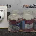 06 LATAS DE TINTA ACRÍLICA PREMIUM DE 800ML CADA NA COR BASE PASTEL. (NO ESTADO) ATENÇÃO! FAZER A VISITAÇÃO ANTES DE ARREMATAR, NÃO SABEMOS SE FUNCIONA, LEILÃO NÃO TEM GARANTIA E NEM DEVOLUÇÃO, SUJEITO A POSSÍVEIS AVARIAS VISÍVEIS/OCULTAS E/OU AUSÊNCIA DE COMPONENTES.