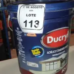 01 BALDE DE TINTA ACRÍLICA NA COR MELÃO ROSA FOSCO DE 18L MARCA DUCRYL. (NO ESTADO) ATENÇÃO! FAZER A VISITAÇÃO ANTES DE ARREMATAR, NÃO SABEMOS SE FUNCIONA, LEILÃO NÃO TEM GARANTIA E NEM DEVOLUÇÃO, SUJEITO A POSSÍVEIS AVARIAS VISÍVEIS/OCULTAS E/OU AUSÊNCIA DE COMPONENTES.
