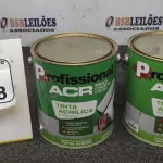 01 LATA DE TINTA ACRÍLICA DE 3,6L NA COR LUAR DO SERTÃO FOSCO MARCA PROFISSIONAL ACR. (NO ESTADO) ATENÇÃO! FAZER A VISITAÇÃO ANTES DE ARREMATAR, NÃO SABEMOS SE FUNCIONA, LEILÃO NÃO TEM GARANTIA E NEM DEVOLUÇÃO, SUJEITO A POSSÍVEIS AVARIAS VISÍVEIS/OCULTAS E/OU AUSÊNCIA DE COMPONENTES.