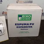 01 CAIXA COM 12 ESPUMAS PU EXPANSIVA DE 500ML CADA MARCA EIXO NOBRE. (NO ESTADO) ATENÇÃO! FAZER A VISITAÇÃO ANTES DE ARREMATAR, NÃO SABEMOS SE FUNCIONA, LEILÃO NÃO TEM GARANTIA E NEM DEVOLUÇÃO, SUJEITO A POSSÍVEIS AVARIAS VISÍVEIS/OCULTAS E/OU AUSÊNCIA DE COMPONENTES.