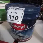 01 BALDE DE TINTA ACRÍLICA NA COR ROSA NUDE DE 18L MARCA DUCRYL. (NO ESTADO) ATENÇÃO! FAZER A VISITAÇÃO ANTES DE ARREMATAR, NÃO SABEMOS SE FUNCIONA, LEILÃO NÃO TEM GARANTIA E NEM DEVOLUÇÃO, SUJEITO A POSSÍVEIS AVARIAS VISÍVEIS/OCULTAS E/OU AUSÊNCIA DE COMPONENTES.