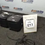 02 IMPRESSORAS TÉRMICAS. (NO ESTADO) ATENÇÃO! FAZER A VISITAÇÃO ANTES DE ARREMATAR, NÃO SABEMOS SE FUNCIONA, LEILÃO NÃO TEM GARANTIA E NEM DEVOLUÇÃO, SUJEITO A POSSÍVEIS AVARIAS VISÍVEIS/OCULTAS E/OU AUSÊNCIA DE COMPONENTES.