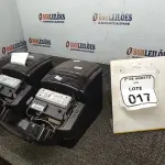 02 IMPRESSORAS TÉRMICAS. (NO ESTADO) ATENÇÃO! FAZER A VISITAÇÃO ANTES DE ARREMATAR, NÃO SABEMOS SE FUNCIONA, LEILÃO NÃO TEM GARANTIA E NEM DEVOLUÇÃO, SUJEITO A POSSÍVEIS AVARIAS VISÍVEIS/OCULTAS E/OU AUSÊNCIA DE COMPONENTES.
