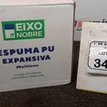 01 CAIXA COM 12 ESPUMAS PU EXPANSIVA DE 500ML CADA MARCA EIXO NOBRE. (NO ESTADO) ATENÇÃO! FAZER A VISITAÇÃO ANTES DE ARREMATAR, NÃO SABEMOS SE FUNCIONA, LEILÃO NÃO TEM GARANTIA E NEM DEVOLUÇÃO, SUJEITO A POSSÍVEIS AVARIAS VISÍVEIS/OCULTAS E/OU AUSÊNCIA DE COMPONENTES.