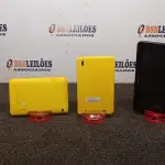04 TABLETS SEM FONTE. (NO ESTADO) ATENÇÃO! FAZER A VISITAÇÃO ANTES DE ARREMATAR, NÃO SABEMOS SE FUNCIONA, LEILÃO NÃO TEM GARANTIA E NEM DEVOLUÇÃO, SUJEITO A POSSÍVEIS AVARIAS VISÍVEIS/OCULTAS E/OU AUSÊNCIA DE COMPONENTES.