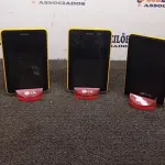 04 TABLETS SEM FONTES. (NO ESTADO) ATENÇÃO! FAZER A VISITAÇÃO ANTES DE ARREMATAR, NÃO SABEMOS SE FUNCIONA, LEILÃO NÃO TEM GARANTIA E NEM DEVOLUÇÃO, SUJEITO A POSSÍVEIS AVARIAS VISÍVEIS/OCULTAS E/OU AUSÊNCIA DE COMPONENTES.