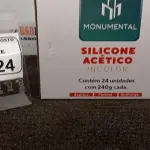 24 UNIDADES DE SILICONE ACÉTICO INCOLOR COM 240G CADA MARCA MONUMENTAL. (NO ESTADO) ATENÇÃO! FAZER A VISITAÇÃO ANTES DE ARREMATAR, NÃO SABEMOS SE FUNCIONA, LEILÃO NÃO TEM GARANTIA E NEM DEVOLUÇÃO, SUJEITO A POSSÍVEIS AVARIAS VISÍVEIS/OCULTAS E/OU AUSÊNCIA DE COMPONENTES.