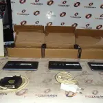 03 CELULARES MARCA QUANTUM. (NO ESTADO) ATENÇÃO! FAZER A VISITAÇÃO ANTES DE ARREMATAR, NÃO SABEMOS SE FUNCIONA, LEILÃO NÃO TEM GARANTIA E NEM DEVOLUÇÃO, SUJEITO A POSSÍVEIS AVARIAS VISÍVEIS/OCULTAS E/OU AUSÊNCIA DE COMPONENTES.