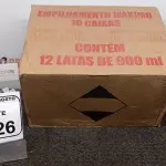 12 LATAS DE REMOVEDORES DE TINTAS E TEXTURA DE 900ML CADA. (NO ESTADO) ATENÇÃO! FAZER A VISITAÇÃO ANTES DE ARREMATAR, NÃO SABEMOS SE FUNCIONA, LEILÃO NÃO TEM GARANTIA E NEM DEVOLUÇÃO, SUJEITO A POSSÍVEIS AVARIAS VISÍVEIS/OCULTAS E/OU AUSÊNCIA DE COMPONENTES.
