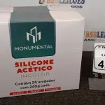 24 UNIDADES DE SILICONE ACÉTICO INCOLOR COM 240G CADA MARCA MONUMENTAL. (NO ESTADO) ATENÇÃO! FAZER A VISITAÇÃO ANTES DE ARREMATAR, NÃO SABEMOS SE FUNCIONA, LEILÃO NÃO TEM GARANTIA E NEM DEVOLUÇÃO, SUJEITO A POSSÍVEIS AVARIAS VISÍVEIS/OCULTAS E/OU AUSÊNCIA DE COMPONENTES.