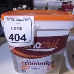 01 BALDE DE TINTA ECONÔMICA 16L NA COR BRANCO NEVE MARCA RENOCRIL. (NO ESTADO) ATENÇÃO! FAZER A VISITAÇÃO ANTES DE ARREMATAR, NÃO SABEMOS SE FUNCIONA, LEILÃO NÃO TEM GARANTIA E NEM DEVOLUÇÃO, SUJEITO A POSSÍVEIS AVARIAS VISÍVEIS/OCULTAS E/OU AUSÊNCIA DE COMPONENTES.