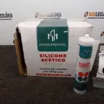 24 UNIDADES DE SILICONE ACÉTICO INCOLOR COM 240G CADA MARCA MONUMENTAL. (NO ESTADO) ATENÇÃO! FAZER A VISITAÇÃO ANTES DE ARREMATAR, NÃO SABEMOS SE FUNCIONA, LEILÃO NÃO TEM GARANTIA E NEM DEVOLUÇÃO, SUJEITO A POSSÍVEIS AVARIAS VISÍVEIS/OCULTAS E/OU AUSÊNCIA DE COMPONENTES.