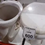 02 VASOS SANITÁRIOS. (NO ESTADO) ATENÇÃO! FAZER A VISITAÇÃO ANTES DE ARREMATAR, NÃO SABEMOS SE FUNCIONA, LEILÃO NÃO TEM GARANTIA E NEM DEVOLUÇÃO, SUJEITO A POSSÍVEIS AVARIAS VISÍVEIS/OCULTAS E/OU AUSÊNCIA DE COMPONENTES.