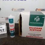 24 UNIDADES DE SILICONE ACÉTICO INCOLOR COM 240G CADA MARCA MONUMENTAL. (NO ESTADO) ATENÇÃO! FAZER A VISITAÇÃO ANTES DE ARREMATAR, NÃO SABEMOS SE FUNCIONA, LEILÃO NÃO TEM GARANTIA E NEM DEVOLUÇÃO, SUJEITO A POSSÍVEIS AVARIAS VISÍVEIS/OCULTAS E/OU AUSÊNCIA DE COMPONENTES.