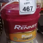 01 BALDE DE TINTA DE PISOS ACRÍLICA NA COR VERMELHO SEGURANÇA FOSCO DE 18L MARCA RENNER. (NO ESTADO) ATENÇÃO! FAZER A VISITAÇÃO ANTES DE ARREMATAR, NÃO SABEMOS SE FUNCIONA, LEILÃO NÃO TEM GARANTIA E NEM DEVOLUÇÃO, SUJEITO A POSSÍVEIS AVARIAS VISÍVEIS/OCULTAS E/OU AUSÊNCIA DE COMPONENTES.