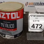 01 LATA DE ESMALTE SINTÉTICO METÁLICO PREMIUM NA COR OURO ANTIGO DE 3,6L MARCA LUZTOL. (NO ESTADO) ATENÇÃO! FAZER A VISITAÇÃO ANTES DE ARREMATAR, NÃO SABEMOS SE FUNCIONA, LEILÃO NÃO TEM GARANTIA E NEM DEVOLUÇÃO, SUJEITO A POSSÍVEIS AVARIAS VISÍVEIS/OCULTAS E/OU AUSÊNCIA DE COMPONENTES.