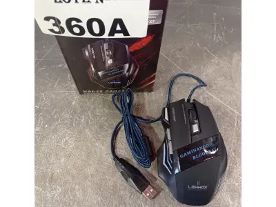LOTE 360 - 01 MOUSE GAMER. (NO ESTADO, LEILÃO NÃO TEM GARANTIA E NEM DEVOLUÇÃO, SUJEITO A POSSÍVEIS AVARIAS VISÍVEIS/OCULTAS E/OU AUSÊNCIA DE COMPONENTES).