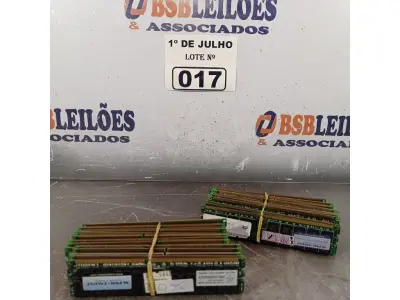 LOTE 017 - 01 LOTE COM VÁRIAS MEMORIAS PARA PC MARCAS E MODELOS DIVERSOS. (NO ESTADO, LEILÃO NÃO TEM GARANTIA E NEM DEVOLUÇÃO, SUJEITO A POSSÍVEIS AVARIAS VISÍVEIS/OCULTAS E/OU AUSÊNCIA DE COMPONENTES).