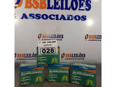 LOTE 028 - 04 CAIXAS DE ACETILCISTEINA 600MG. (NO ESTADO, LEILÃO NÃO TEM GARANTIA E NEM DEVOLUÇÃO, SUJEITO A POSSÍVEIS AVARIAS VISÍVEIS/OCULTAS E/OU AUSÊNCIA DE COMPONENTES).