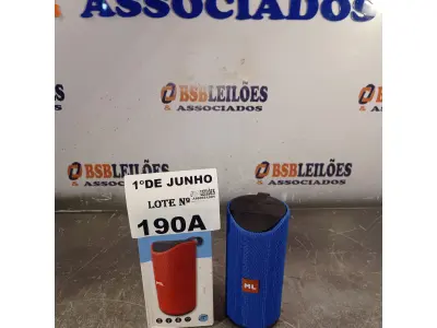 LOTE 190 - 01 CAIXA DE SOM BLUETOOTH ML MODELO ML-113. (NO ESTADO, LEILÃO NÃO TEM GARANTIA E NEM DEVOLUÇÃO, SUJEITO A POSSÍVEIS AVARIAS VISÍVEIS/OCULTAS E/OU AUSÊNCIA DE COMPONENTES).