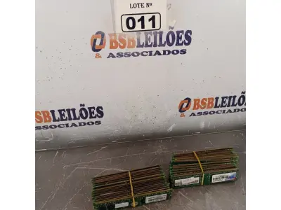 LOTE 011 - 01 LOTE COM VÁRIAS MEMORIAS PARA PC MARCAS E MODELOS DIVERSOS. (NO ESTADO, LEILÃO NÃO TEM GARANTIA E NEM DEVOLUÇÃO, SUJEITO A POSSÍVEIS AVARIAS VISÍVEIS/OCULTAS E/OU AUSÊNCIA DE COMPONENTES).