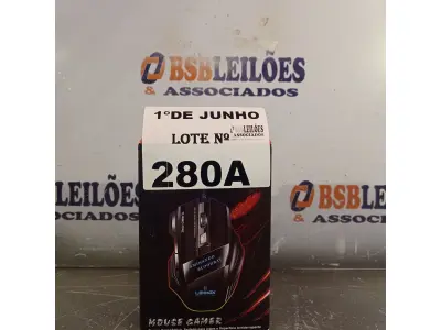 LOTE 280 - 01 MOUSE GAMER. (NO ESTADO, LEILÃO NÃO TEM GARANTIA E NEM DEVOLUÇÃO, SUJEITO A POSSÍVEIS AVARIAS VISÍVEIS/OCULTAS E/OU AUSÊNCIA DE COMPONENTES).
