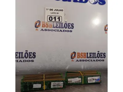 LOTE 011 - 01 LOTE COM VÁRIAS MEMORIAS PARA PC MARCAS E MODELOS DIVERSOS. (NO ESTADO, LEILÃO NÃO TEM GARANTIA E NEM DEVOLUÇÃO, SUJEITO A POSSÍVEIS AVARIAS VISÍVEIS/OCULTAS E/OU AUSÊNCIA DE COMPONENTES).