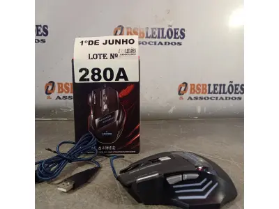 LOTE 280 - 01 MOUSE GAMER. (NO ESTADO, LEILÃO NÃO TEM GARANTIA E NEM DEVOLUÇÃO, SUJEITO A POSSÍVEIS AVARIAS VISÍVEIS/OCULTAS E/OU AUSÊNCIA DE COMPONENTES).