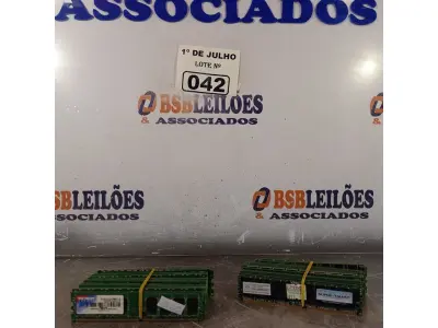 LOTE 042 - 01 LOTE COM VÁRIAS MEMORIAS PARA PC MARCAS E MODELOS DIVERSOS. (NO ESTADO, LEILÃO NÃO TEM GARANTIA E NEM DEVOLUÇÃO, SUJEITO A POSSÍVEIS AVARIAS VISÍVEIS/OCULTAS E/OU AUSÊNCIA DE COMPONENTES).
