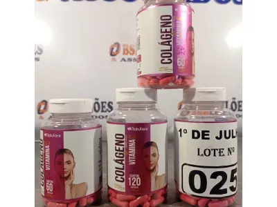 LOTE 025 - 04 FRASCOS DE COLÁGENO NATULORE 120MG SENDO 02 COM 60 E 02 COM 120 CAPSULAS. (NO ESTADO, LEILÃO NÃO TEM GARANTIA E NEM DEVOLUÇÃO, SUJEITO A POSSÍVEIS AVARIAS VISÍVEIS/OCULTAS E/OU AUSÊNCIA DE COMPONENTES).