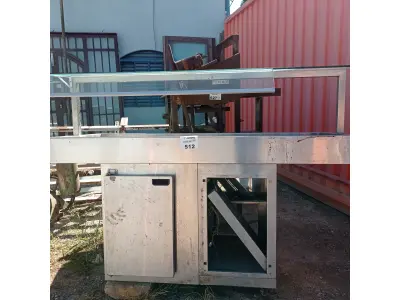 LOTE 512 - 01 BALCÃO E 01 ILHA EM INOX INCOMPLETOS. (NO ESTADO, LEILÃO NÃO TEM GARANTIA E NEM DEVOLUÇÃO, SUJEITO A POSSÍVEIS AVARIAS VISÍVEIS/OCULTAS E/OU AUSÊNCIA DE COMPONENTES).