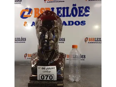 LOTE 070 - 01 BUSTO DE SIMÓN BOLÍVAR. (NO ESTADO, LEILÃO NÃO TEM GARANTIA E NEM DEVOLUÇÃO, SUJEITO A POSSÍVEIS AVARIAS VISÍVEIS/OCULTAS E/OU AUSÊNCIA DE COMPONENTES).