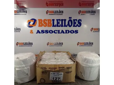 LOTE 127 - 02 FRASQUEIRAS COM 04 REFIS DE TOALHAS UMEDECIDAS. (NO ESTADO, LEILÃO NÃO TEM GARANTIA E NEM DEVOLUÇÃO, SUJEITO A POSSÍVEIS AVARIAS VISÍVEIS/OCULTAS E/OU AUSÊNCIA DE COMPONENTES).