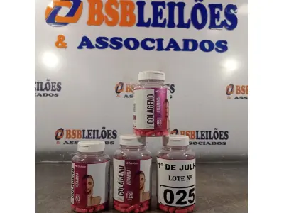 LOTE 025 - 04 FRASCOS DE COLÁGENO NATULORE 120MG SENDO 02 COM 60 E 02 COM 120 CAPSULAS. (NO ESTADO, LEILÃO NÃO TEM GARANTIA E NEM DEVOLUÇÃO, SUJEITO A POSSÍVEIS AVARIAS VISÍVEIS/OCULTAS E/OU AUSÊNCIA DE COMPONENTES).